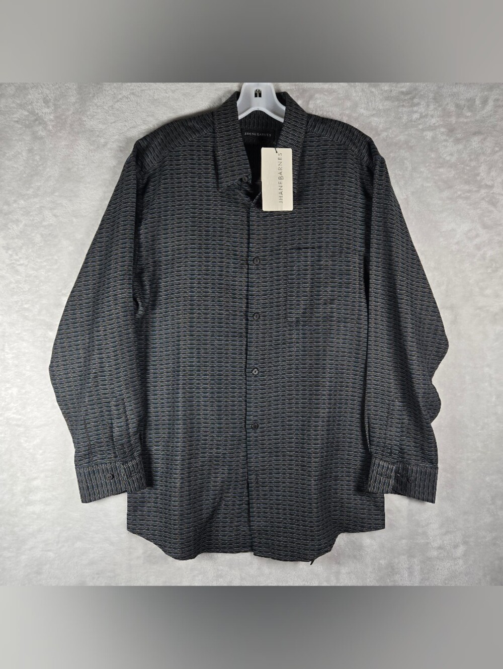 Jhane Barnes Multicolored Textured Button Down Mens Medium Japan Woven NWT